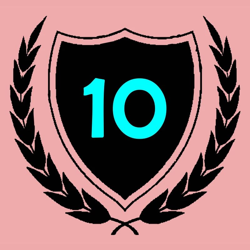 Neon Ten Numeral Print