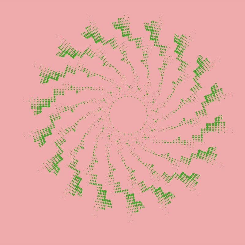 forme pointillée éolienne rotative verte