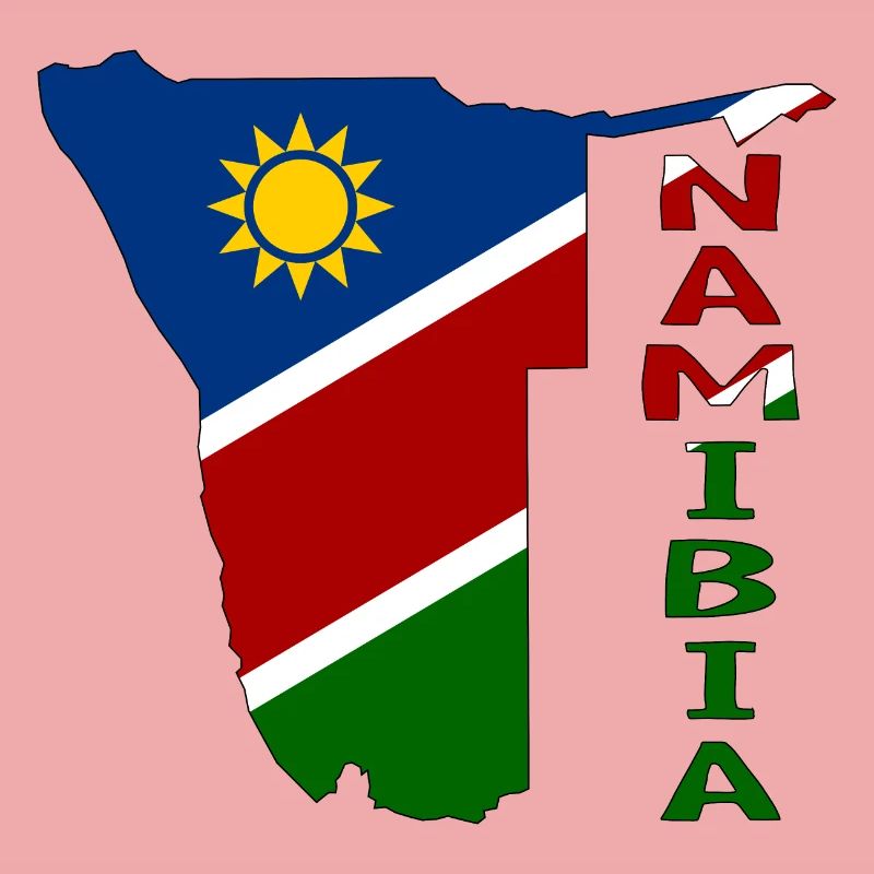 Namibia Map Flag