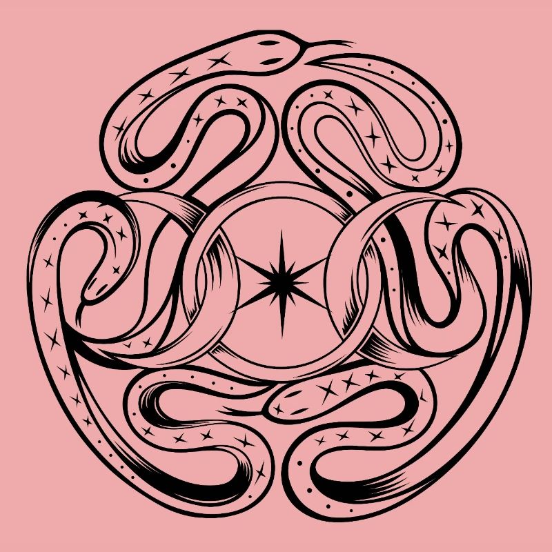 Serpents avec roue d’Hécate