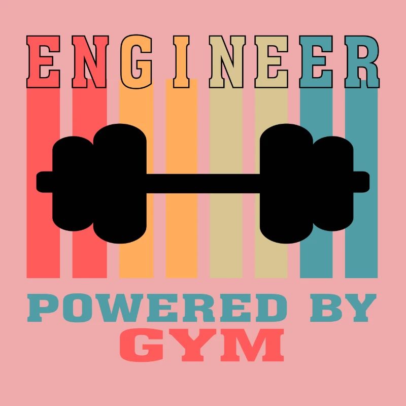 Funny Engineer Powered by Gym Tshirt for Engineers