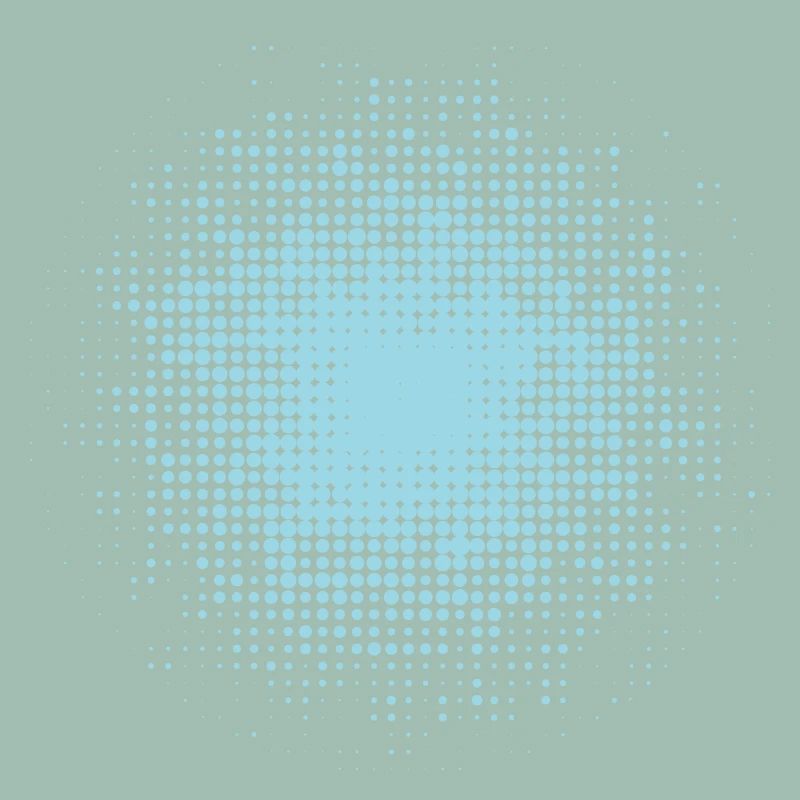 dotted round background light blue