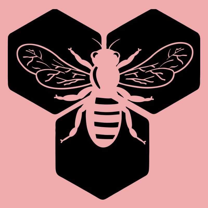 Bee in honeycomb