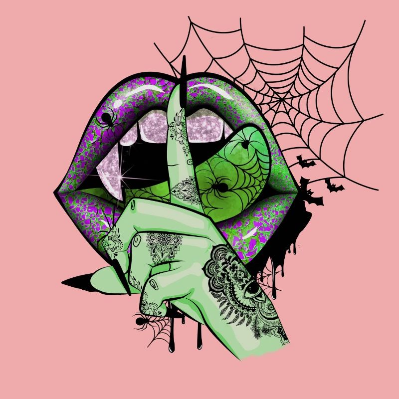 Lèvres de vampire vert