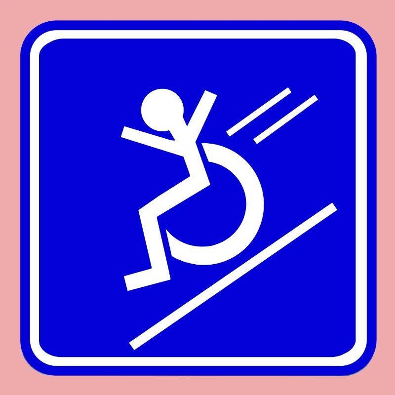 This wheelchair user rolls down quickly *