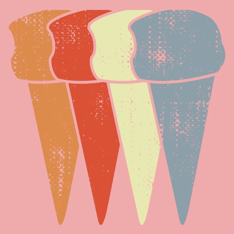 Cornets de crème glacée vintage