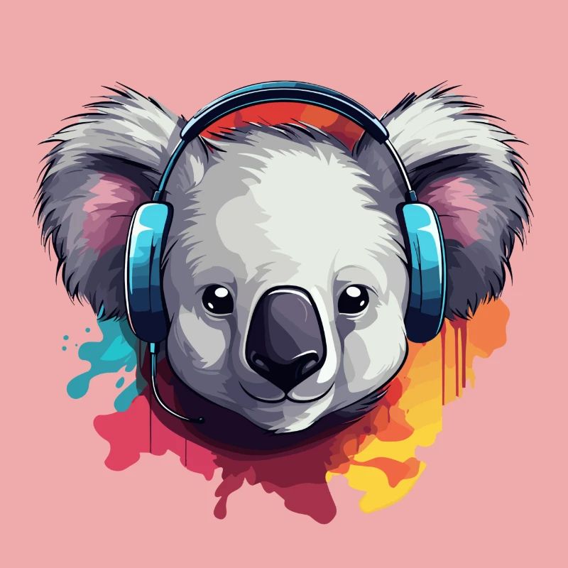 Koala mit Kopfhörer Koalabären