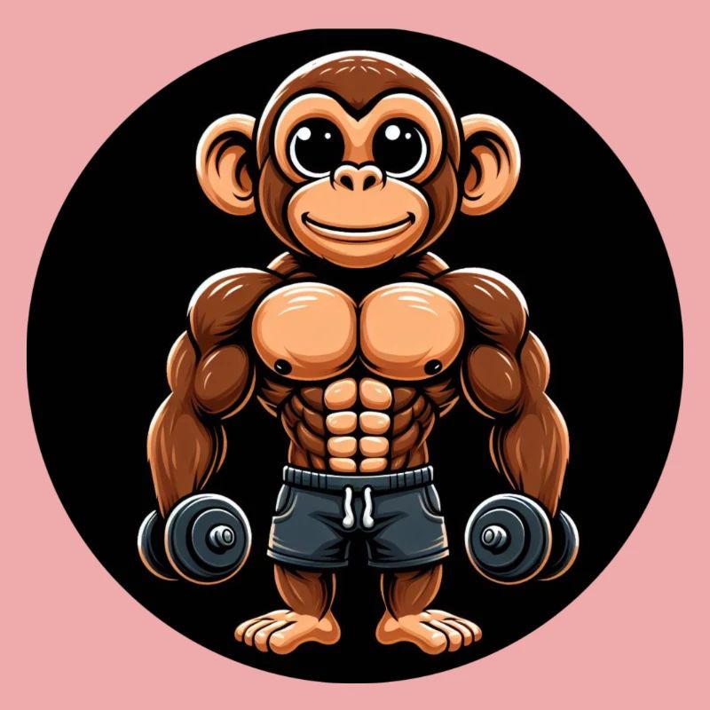 Monkey Chimpanzee Bodybuilder Training