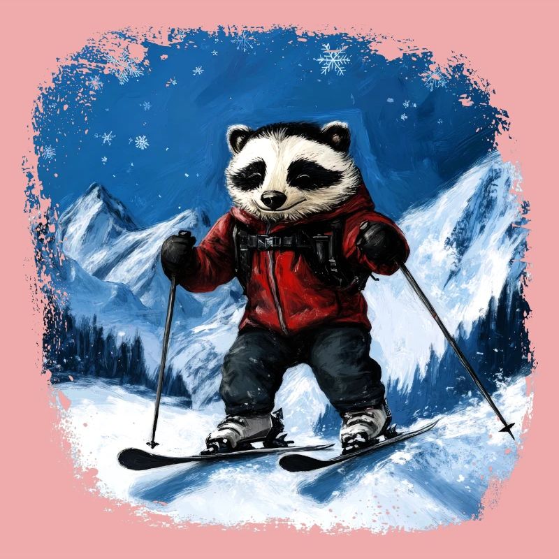 Skifahrer Dachs