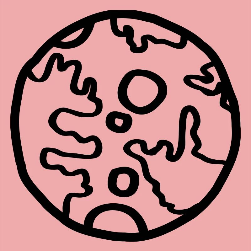 Planète Space Doodle Simple