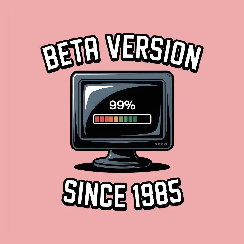 Retro Computer Progress Design