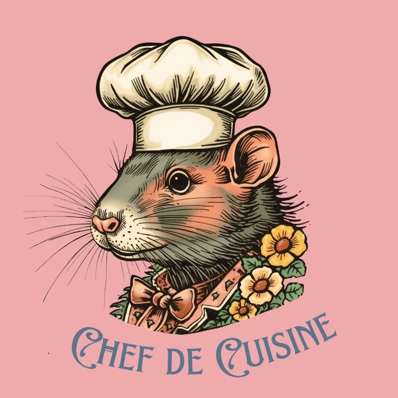 Kochende Ratte mit Chefkochhut