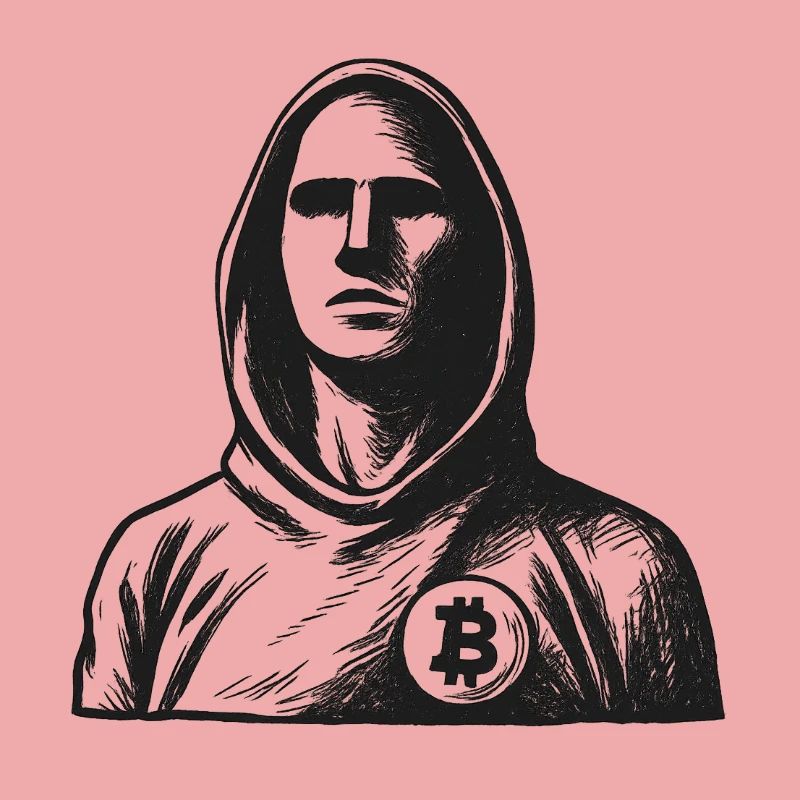 Anonymer Hacker mit Bitcoin-Logo