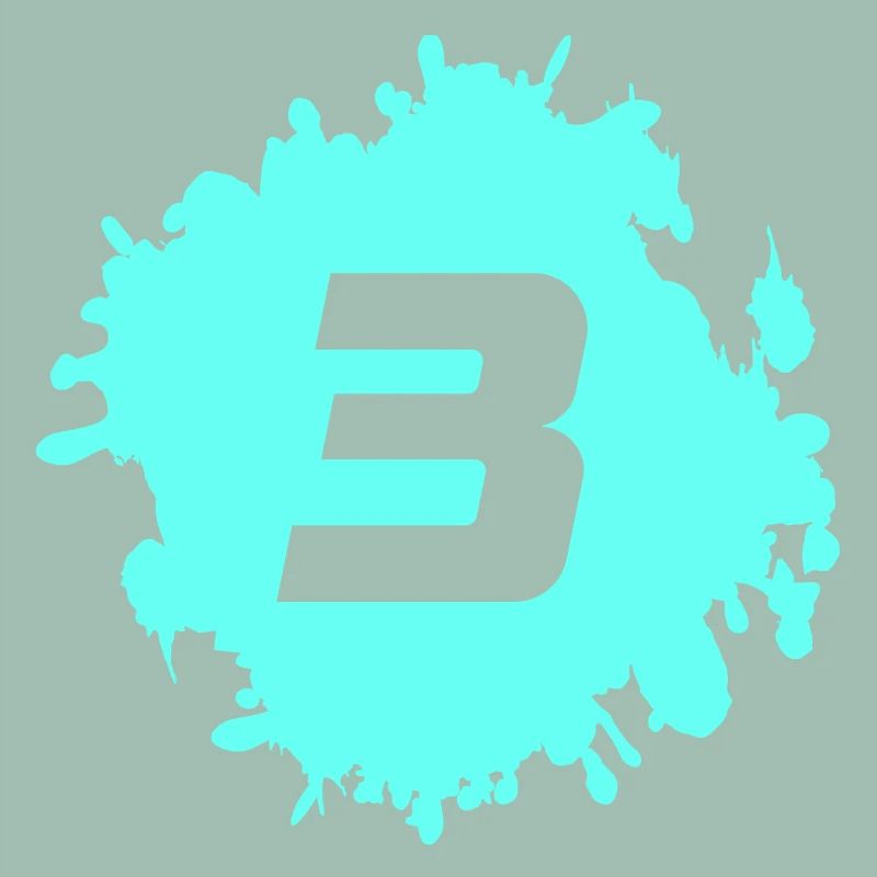 3 éclaboussures de néon de logo de couleur