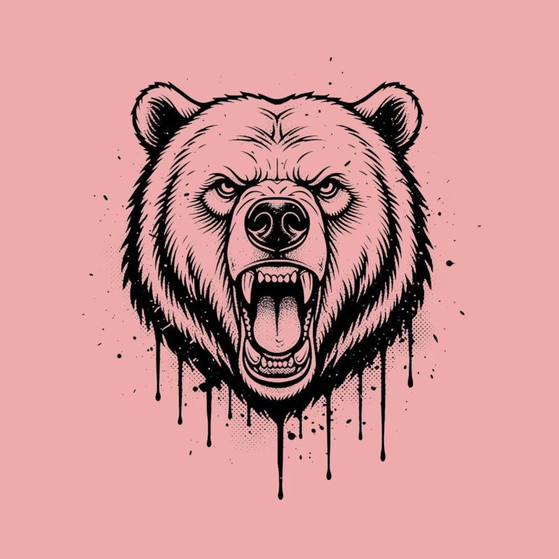 Bär Brüllendes Design
