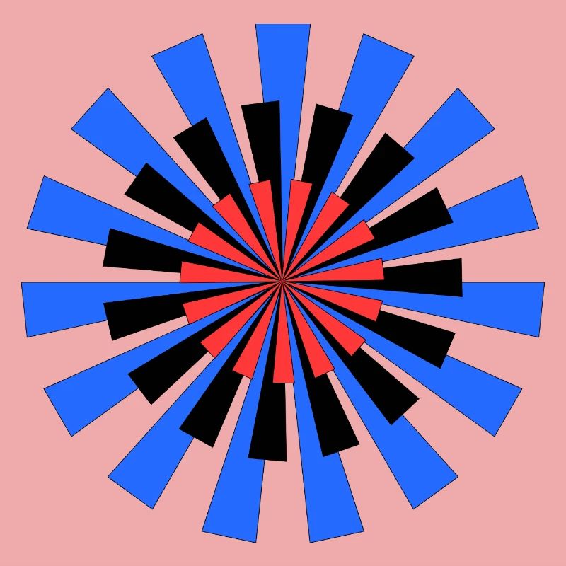 Radiale Farbburst Kontrast