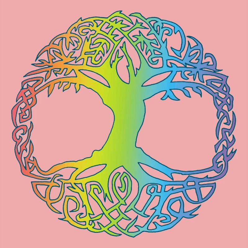 Multicolored Celtic Tree