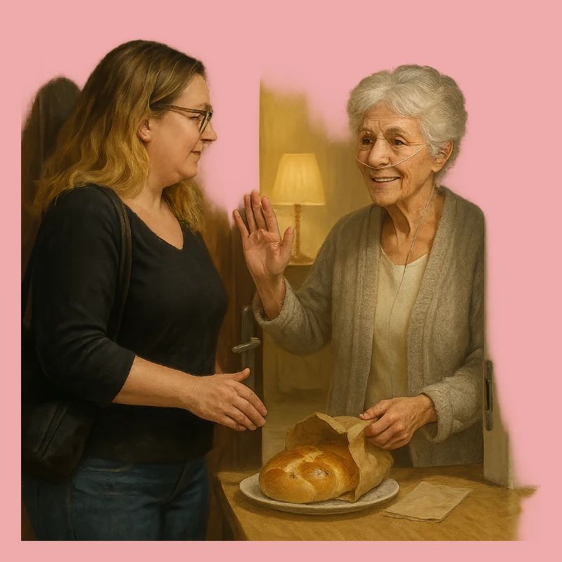 Scène de quartier conviviale