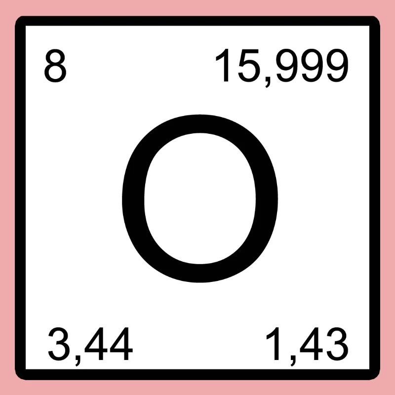 O signe d’oxygène dans le style minimal nerd