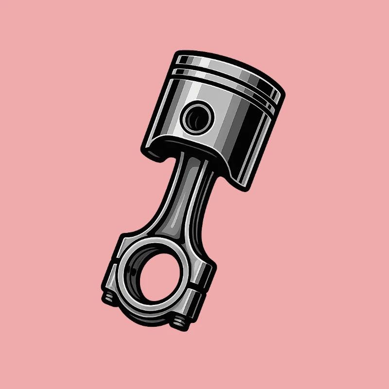 Piston industriel monochrome