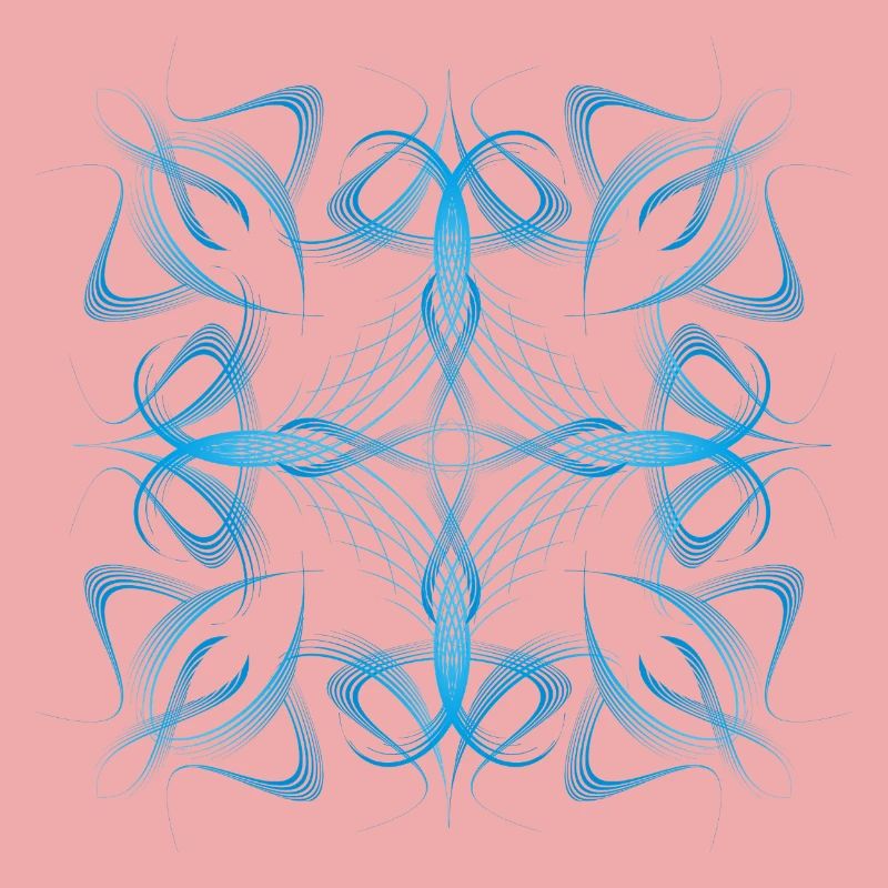 Delicate dynamic blue line pattern