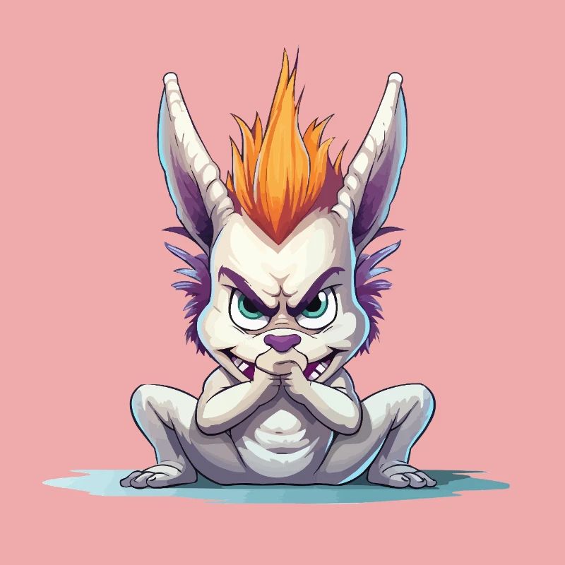 Wütendes Mohawk Häschen