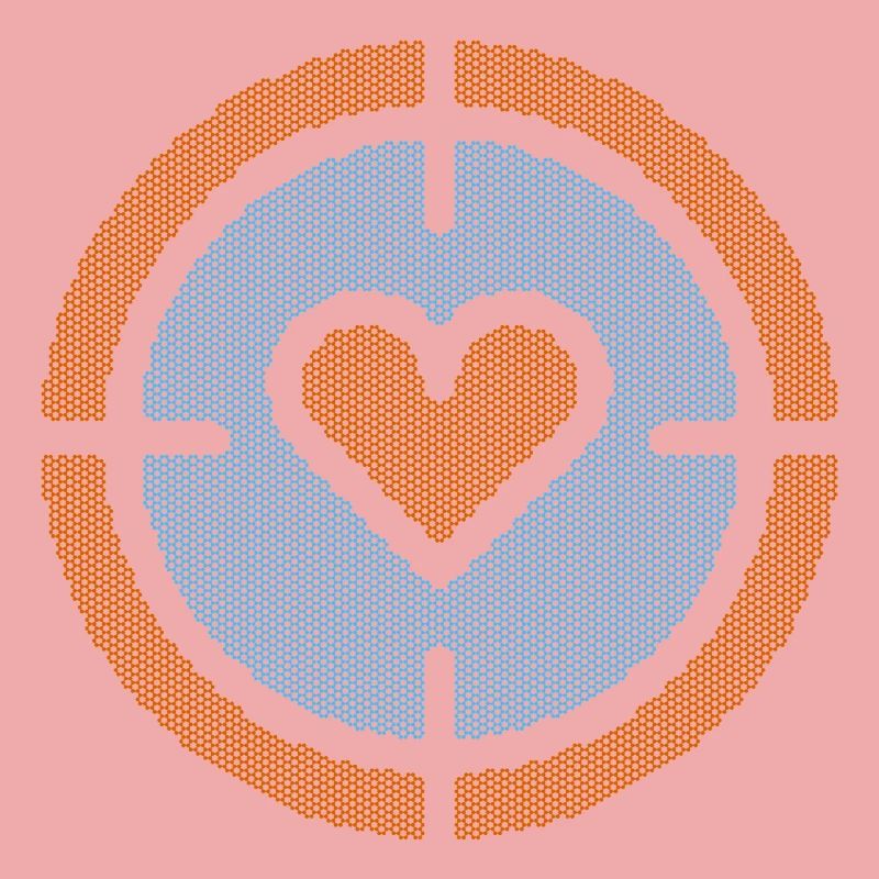 Heart in Target Emblem, atomic pattern