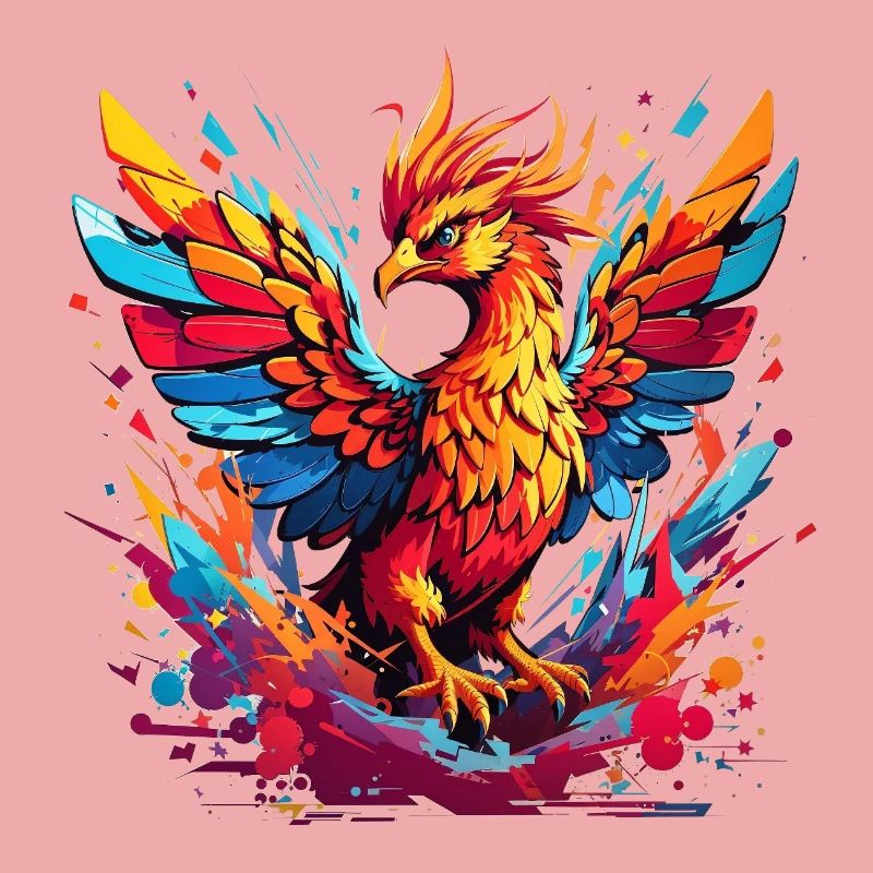 Feuerphönix Farbexplosion