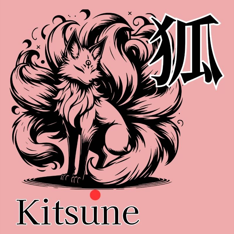 Kitsune Graffiti-Fuchszeichen