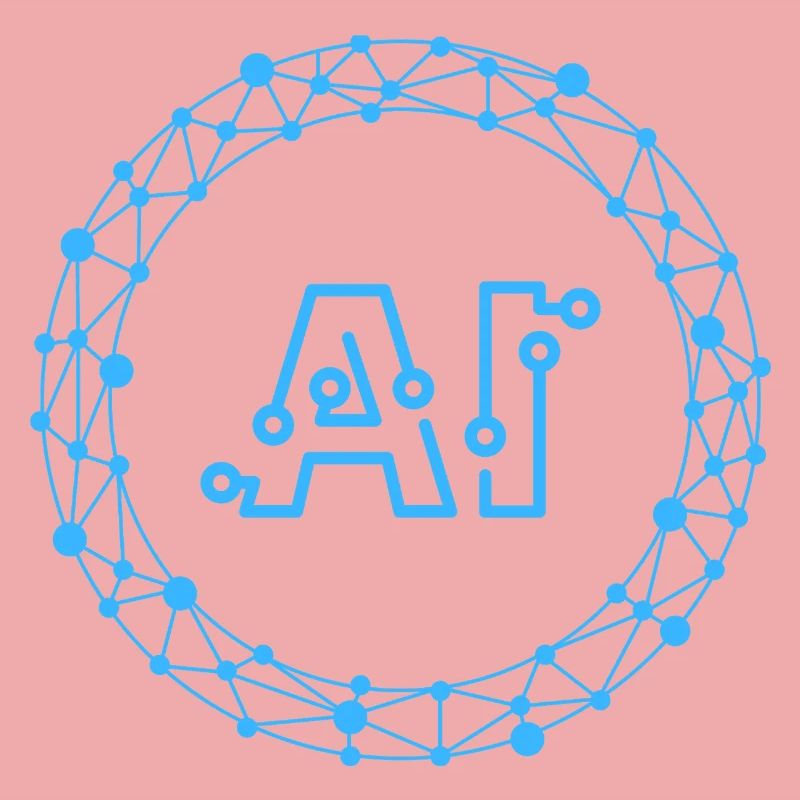Futuristic AI Data Network Symbol