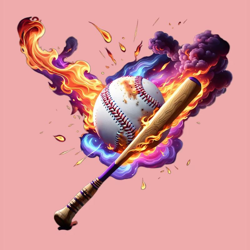 Baseball on fire.