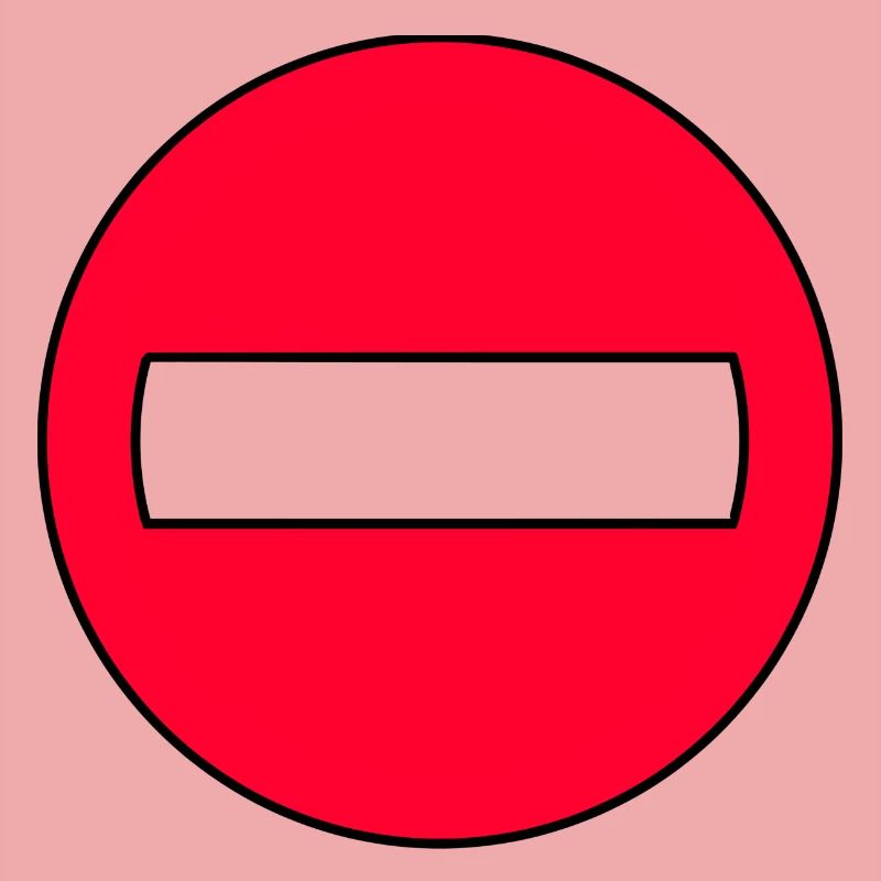 Durchgangsverbot Icon Rot