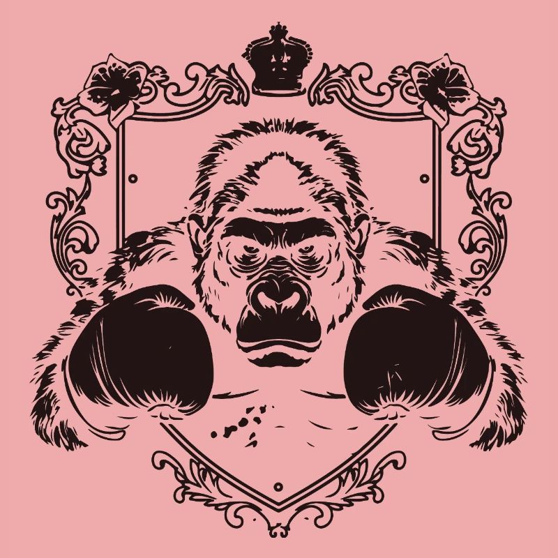 Gorilla with fighting pose