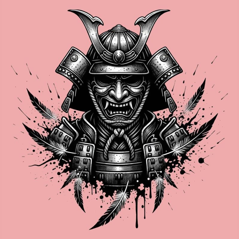 Shadow Samurai Ink Mask Design