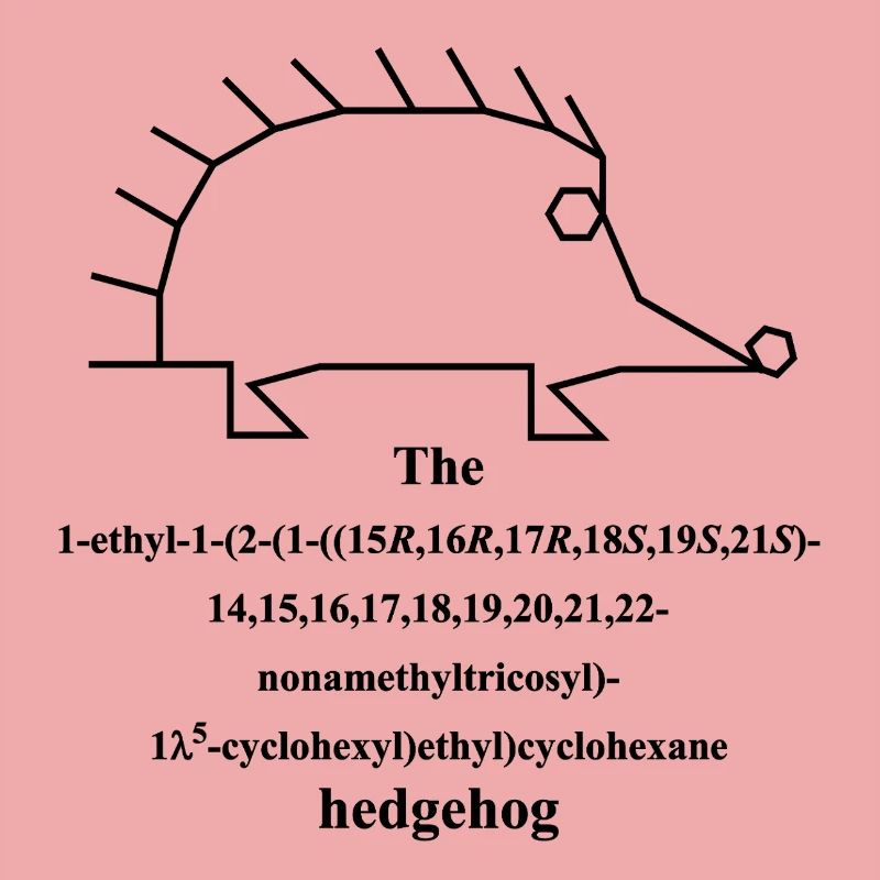 Hedgehog Molecule - IUPAC nomenclature Joke -b