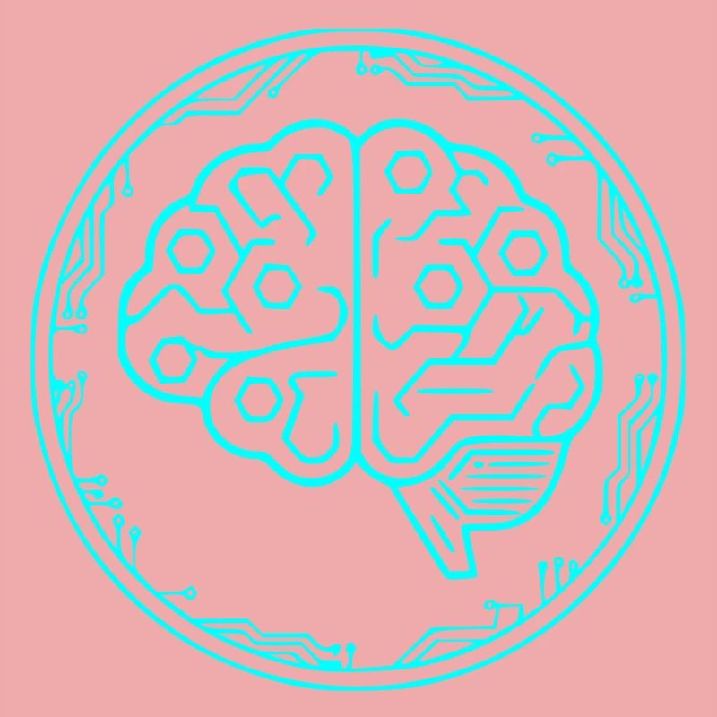 Cyber Brain AI Tech Circuit Vector