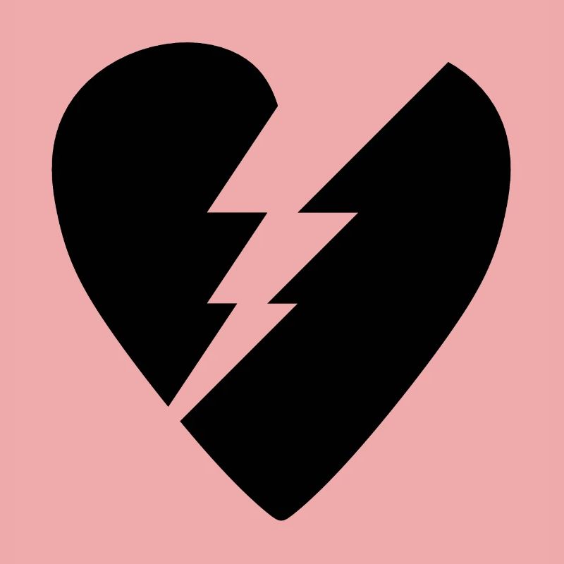 Schwarzes Herz Gebrochen Logo