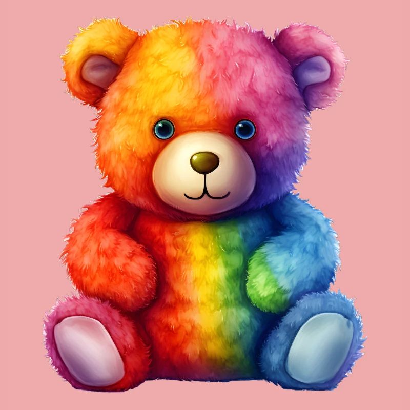 Rainbow Plush Bear Hug