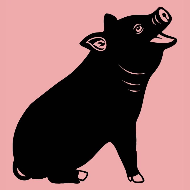 Cheerful pig logo Shadow image