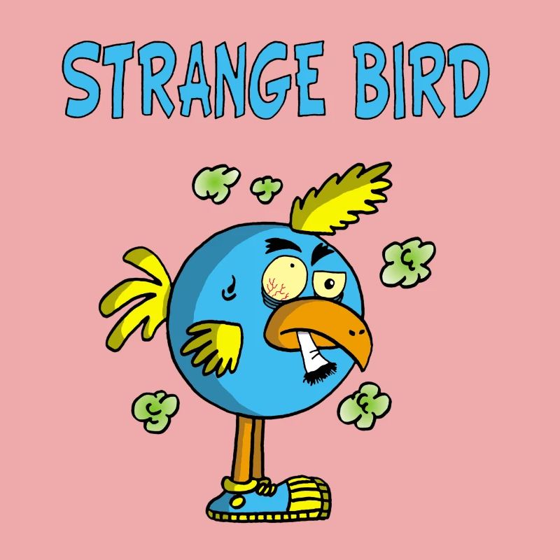 Seltsamer blauer Vogel