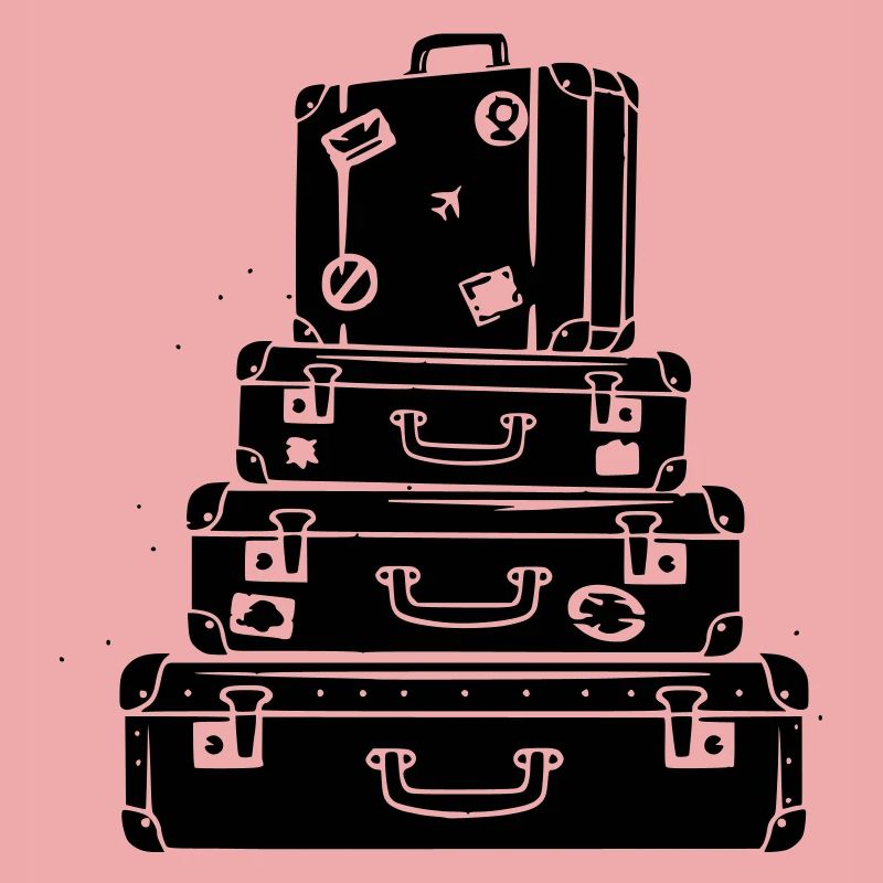 Suitcase Stack Vintage Travel