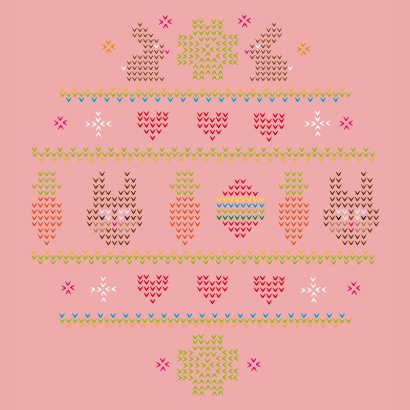 Easter motifs in knitting pattern style for Easter