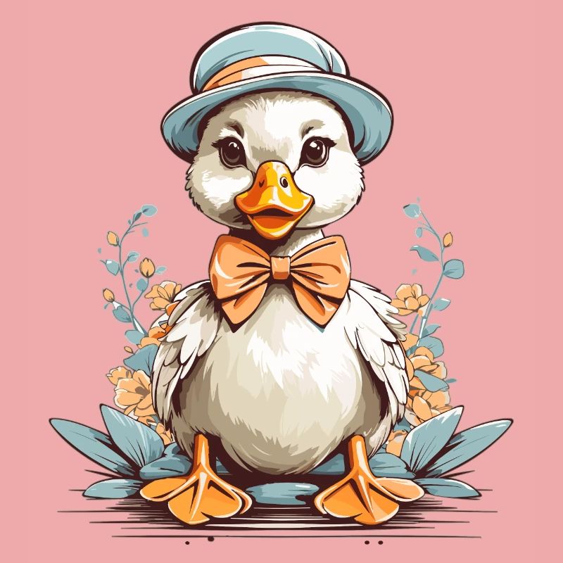 Duck with hat