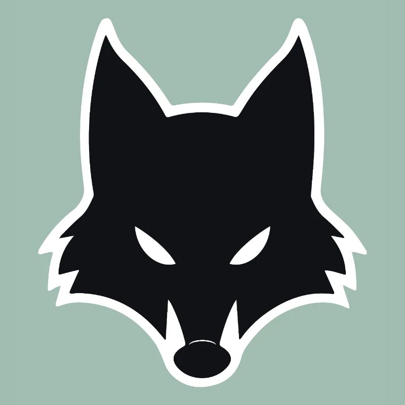 Minimalist Wolf Silhouette Design