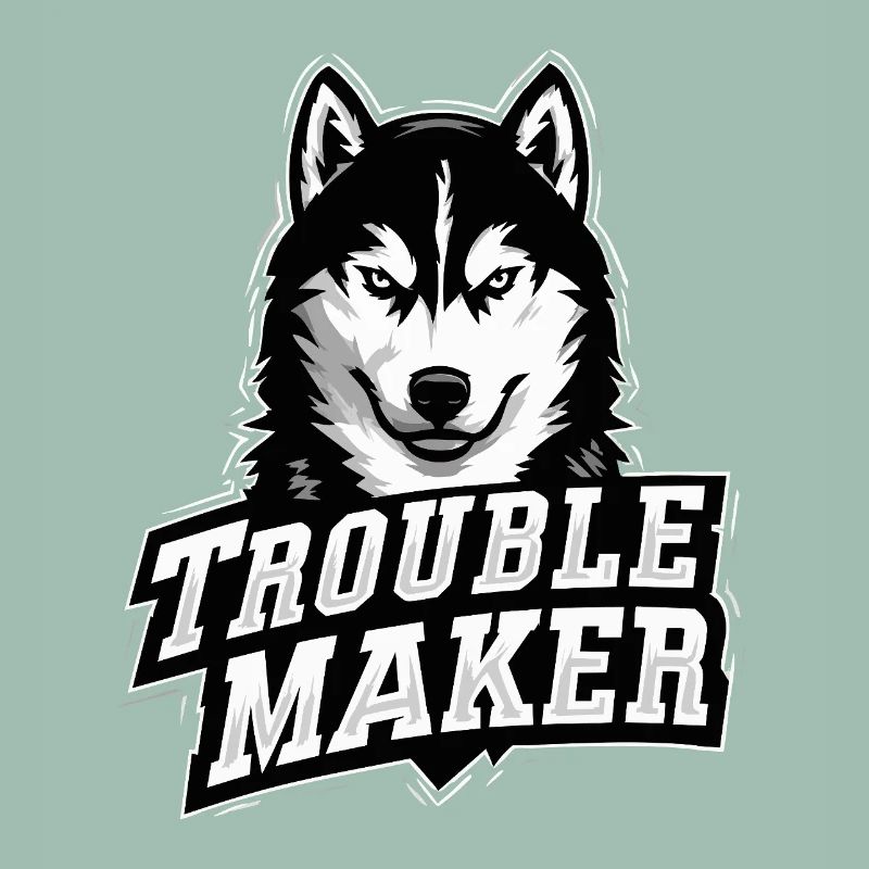 Husky – FAUTEUR DE TROUBLES | Conception de chien drôle