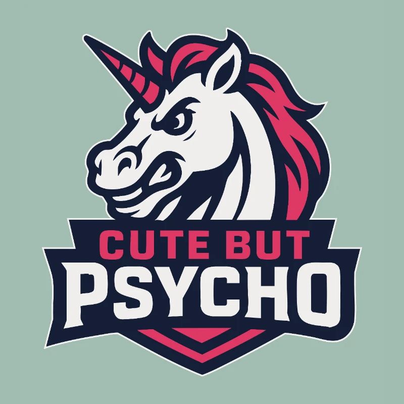 Freches Einhorn mit Spruch