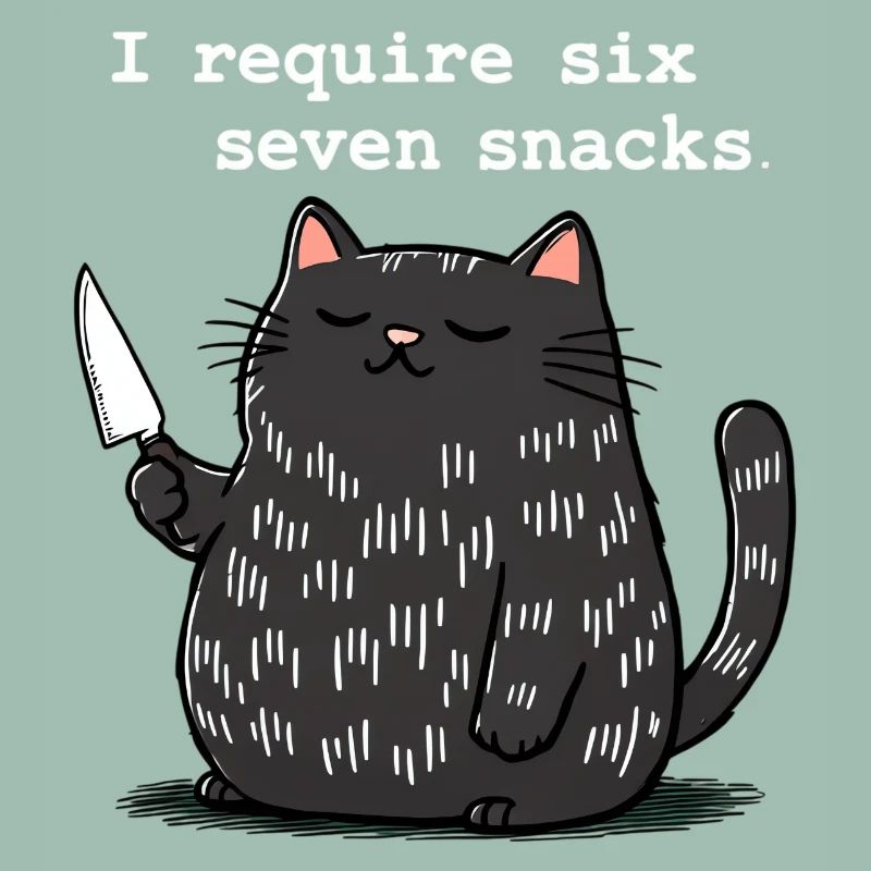 6-7 Mème Internet 6 7 Snack Cat