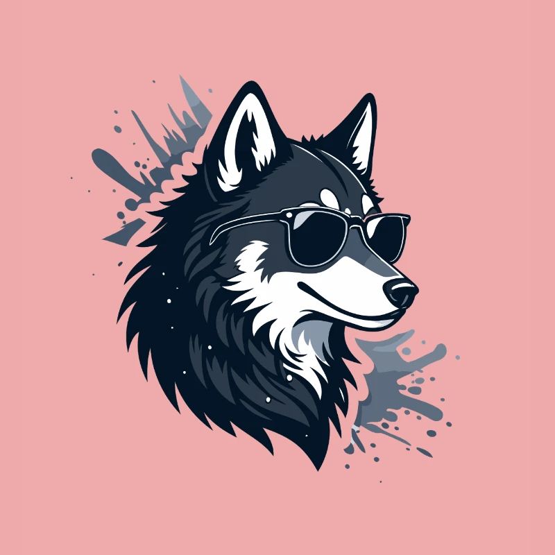 Wolf-Sonnenbrillen-Splash