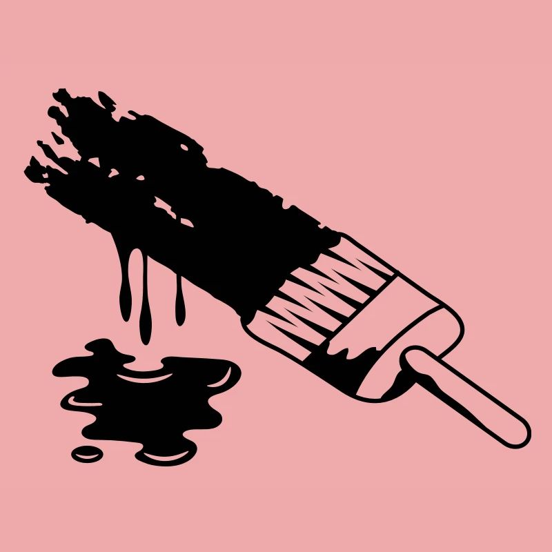 A brush and dripping paint