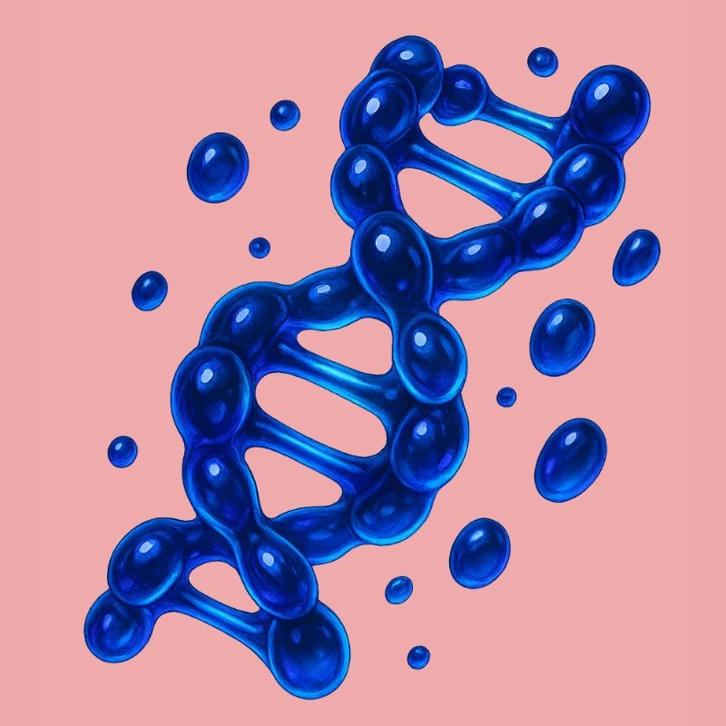 Molécule d’hélice d’ADN 3D Bleu